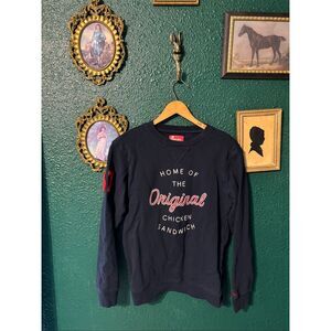 Chick-Fil-A Blue Embroidered Crewneck Sz Small